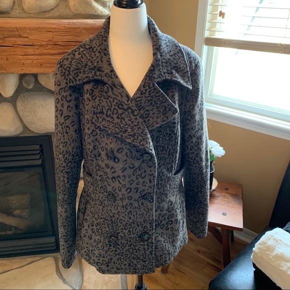 Leopard Print Pea Coat - Picture 7 of 7